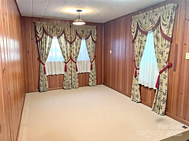 215 Old Dixie Rd, Lancaster, SC 29720 - carpeted spare room with wooden walls and baseboards