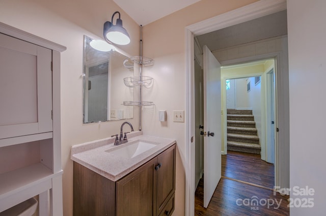 280 Fletcher View Dr, Fletcher, NC 28732 - bathroom featuring vanity and wood finished floors