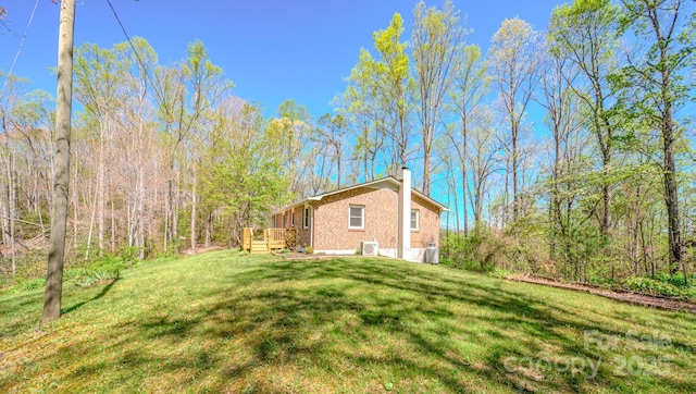 280 Fletcher View Dr, Fletcher, NC 28732 - view of grassy yard with a deck
