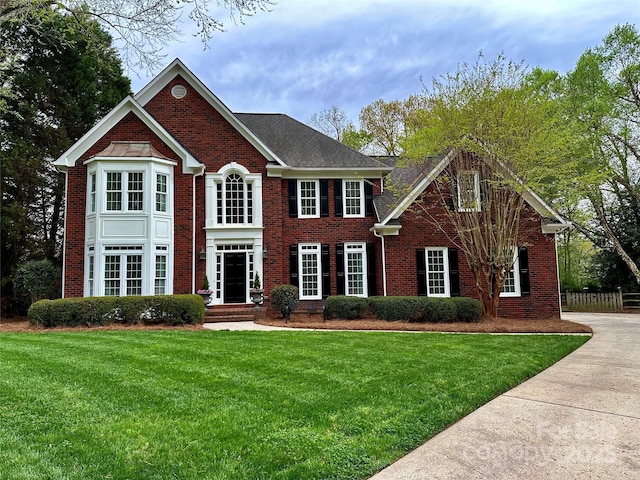 9508 Hayenridge Ct, Huntersville, NC 28078 - view of front of property with brick siding and a front lawn