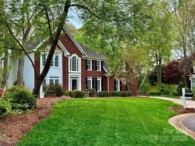9508 Hayenridge Ct, Huntersville, NC 28078 - view of front of house with a front yard and brick siding