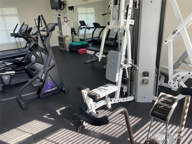 view of gym