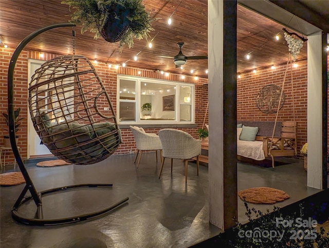 317 Balsam Dr, Waynesville, NC 28786 - view of patio featuring ceiling fan