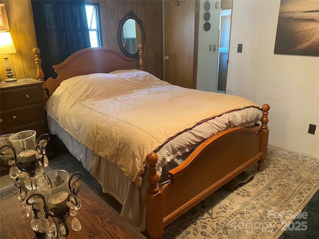 1798 Lonnie Shuffler St, Morganton, NC 28655 - bedroom featuring wooden walls