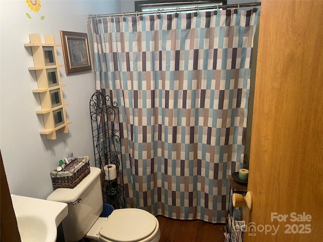 1798 Lonnie Shuffler St, Morganton, NC 28655 - bathroom featuring toilet and curtained shower