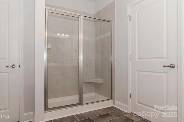 184 Swann Rd Unit 1, Statesville, NC 28625 - bathroom featuring a shower stall and baseboards
