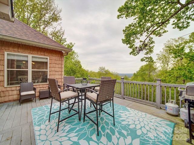 135 Boulder Ridge Dr, Denton, NC 27239 - wooden deck featuring outdoor dining space