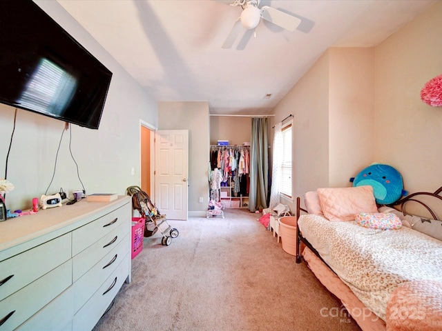 135 Boulder Ridge Dr, Denton, NC 27239 - bedroom with a ceiling fan and light carpet