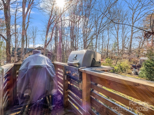 408 S Oconeechee Ave, Black Mountain, NC 28711 - wooden deck featuring area for grilling
