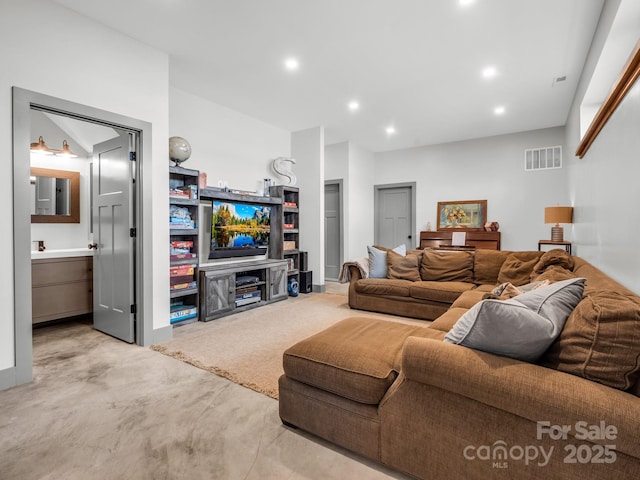 408 S Oconeechee Ave, Black Mountain, NC 28711 - living area with recessed lighting and visible vents