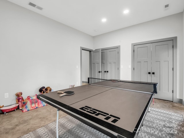 408 S Oconeechee Ave, Black Mountain, NC 28711 - rec room featuring recessed lighting and visible vents