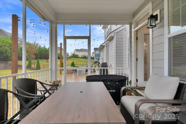 view of sunroom