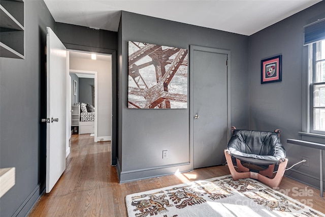 entryway with a healthy amount of sunlight and wood finished floors