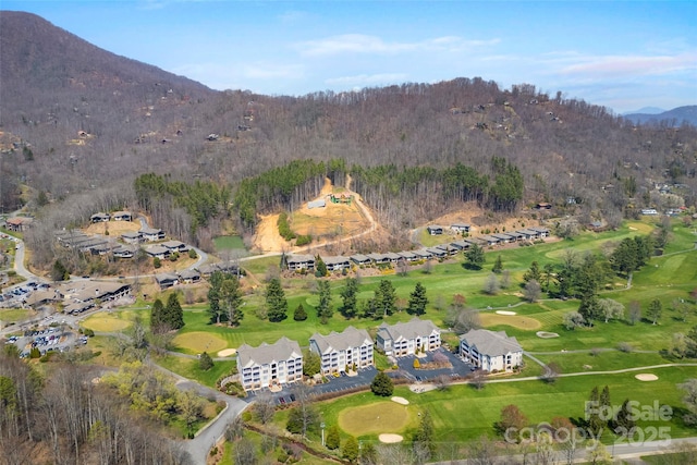 1 Sleepy Hollow Dr, Maggie Valley, NC 28751 - birds eye view of property with a wooded view and a mountain view