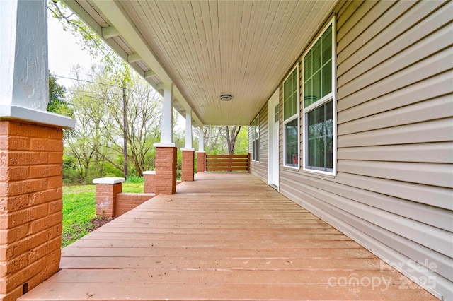 210 Moriah School Rd, Casar, NC 28020 - wooden terrace with a porch