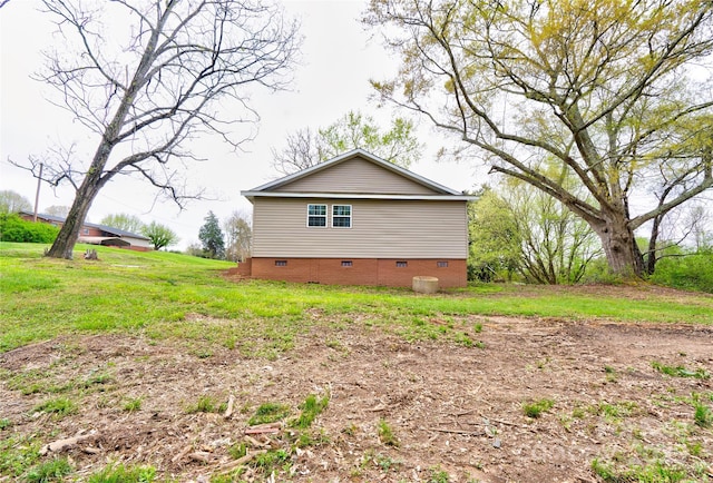 210 Moriah School Rd, Casar, NC 28020 - view of property exterior featuring crawl space and a lawn