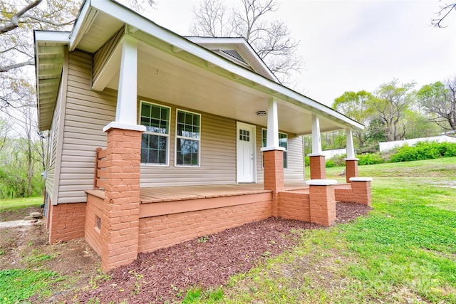 210 Moriah School Rd, Casar, NC 28020 - view of home's exterior featuring covered porch and a yard