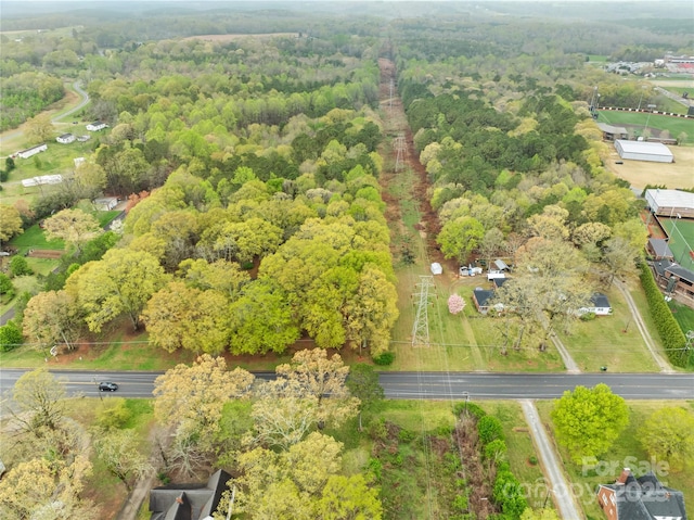 bird's eye view with a forest view