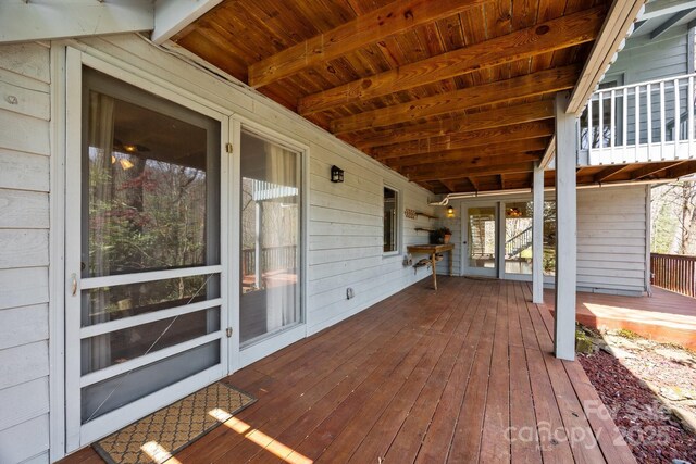 63 Chestnut Forest Rd, Fairview, NC 28730 - view of wooden deck