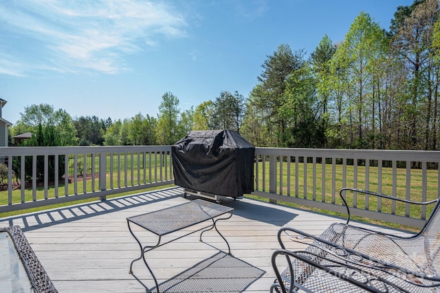 6352 Willow Farm Dr, Denver, NC 28037 - wooden deck featuring a lawn and area for grilling