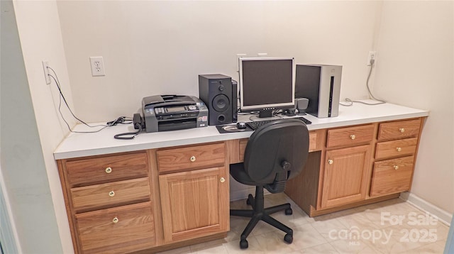 view of office area