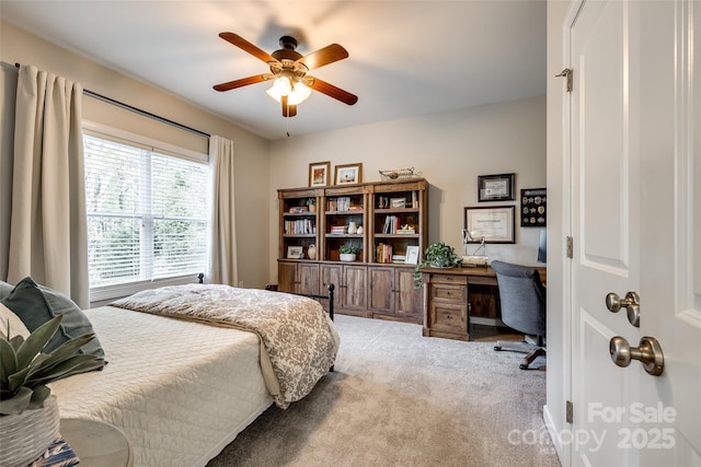 405 Five Leaf Ln, Waxhaw, NC 28173 - carpeted bedroom with a ceiling fan
