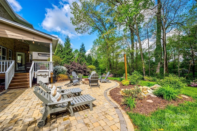405 Five Leaf Ln, Waxhaw, NC 28173 - view of patio / terrace with an outdoor fire pit