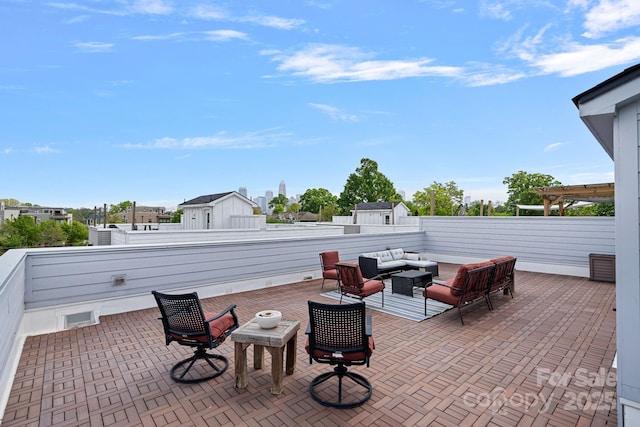 view of patio / terrace with an outdoor hangout area