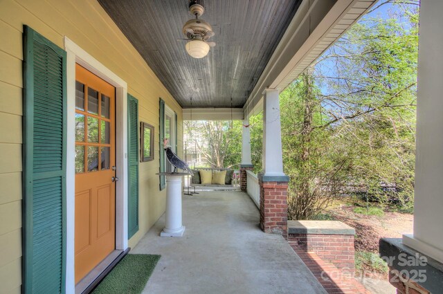 1000 E 35th St, Charlotte, NC 28205 - view of patio featuring covered porch
