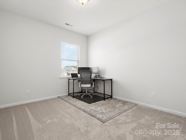 5532 Muckross Ln, Fort Mill, SC 29707 - home office with visible vents, baseboards, and carpet flooring