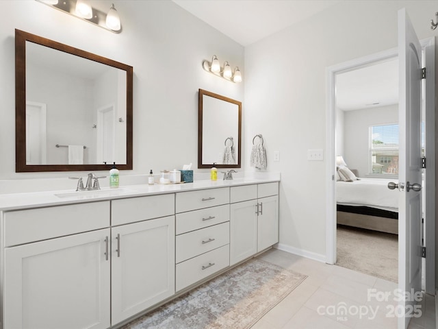 5532 Muckross Ln, Fort Mill, SC 29707 - full bathroom with a sink, ensuite bathroom, tile patterned floors, and double vanity