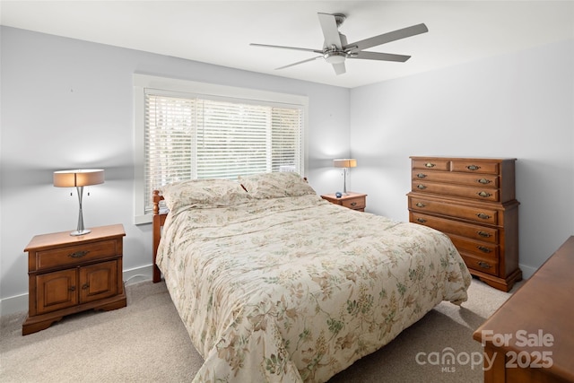 34 Turnberry Dr, Arden, NC 28704 - bedroom with baseboards, a ceiling fan, and light colored carpet