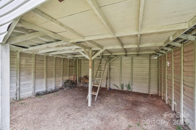 exterior space featuring a carport