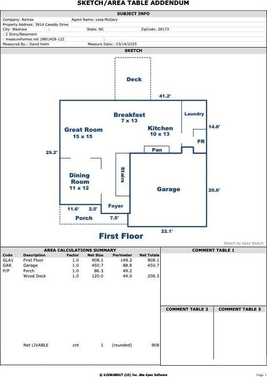 3914 Cassidy Dr, Waxhaw, NC 28173 - room layout