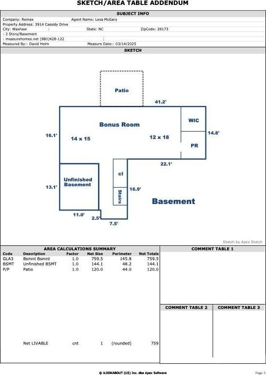 3914 Cassidy Dr, Waxhaw, NC 28173 - property floor plan