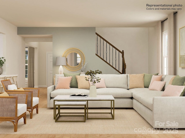 1512 Croydon St, Indian Land, SC 29707 - living area featuring stairway