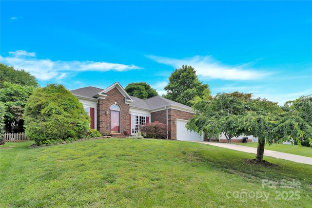 4155 Guilford Ct NW, Concord, NC 28027 - view of front facade with brick siding, an attached garage, and roof with shingles