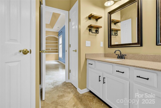 4155 Guilford Ct NW, Concord, NC 28027 - bathroom with vanity and baseboards