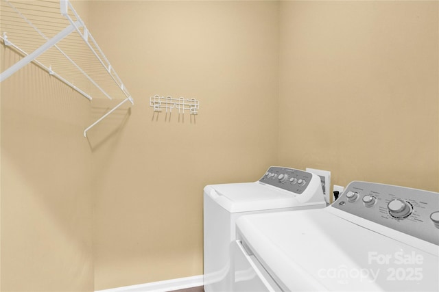 4155 Guilford Ct NW, Concord, NC 28027 - laundry room with separate washer and dryer and baseboards
