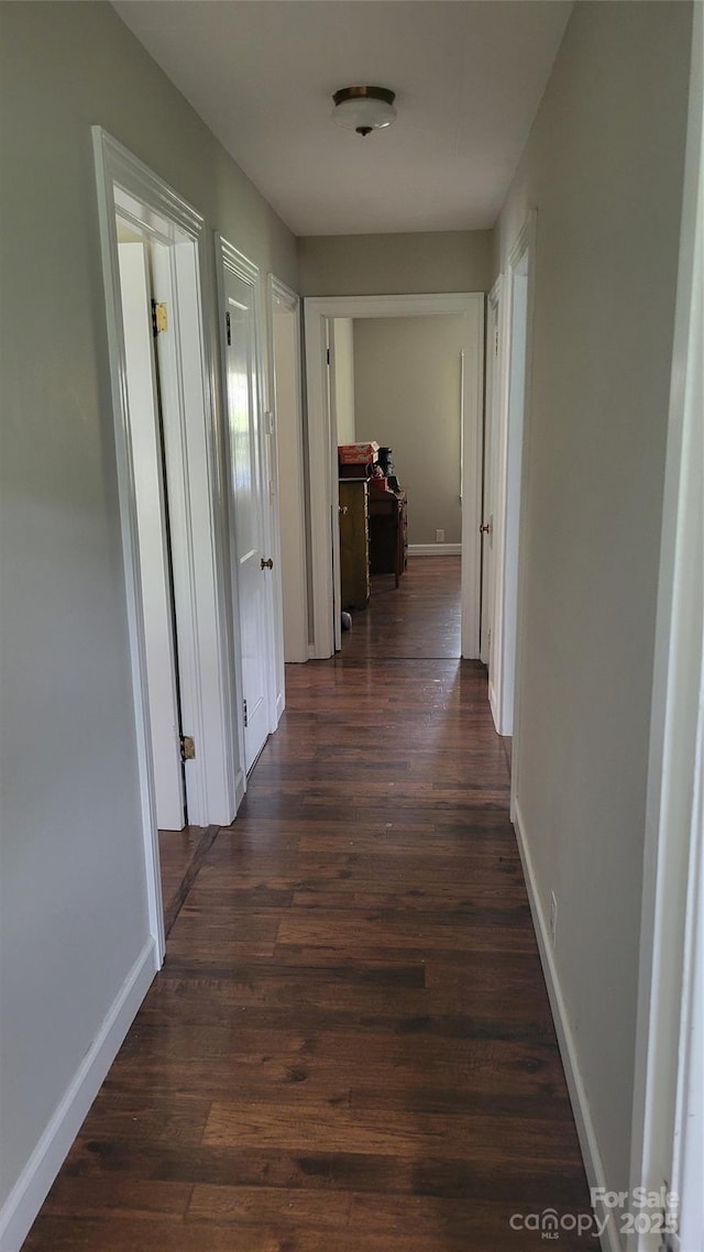 18 Misty Meadows Rd, Burnsville, NC 28714 - hallway featuring dark wood-style floors and baseboards