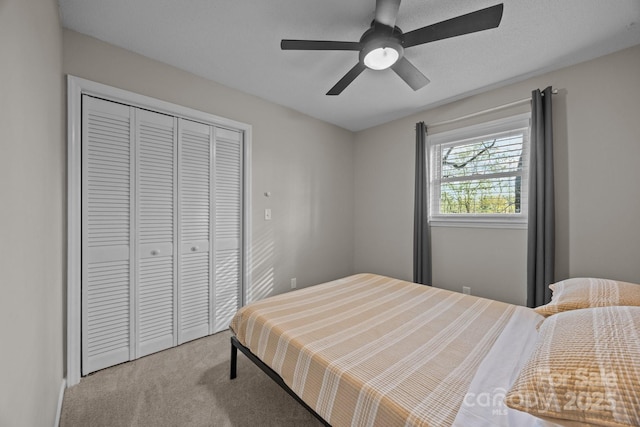 159 Long John Dr, Hendersonville, NC 28791 - bedroom with carpet, a closet, and ceiling fan