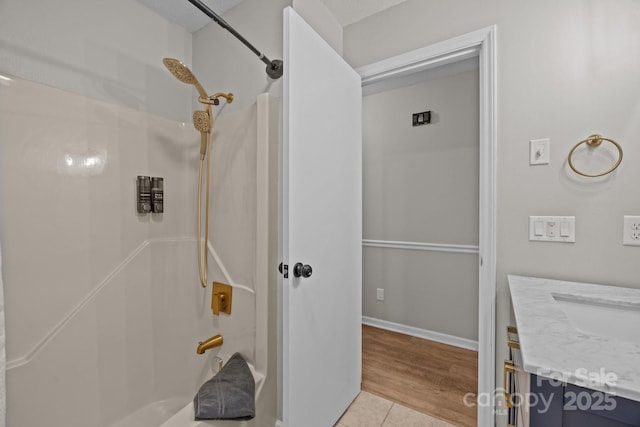 159 Long John Dr, Hendersonville, NC 28791 - full bathroom with baseboards, shower / bathing tub combination, and vanity