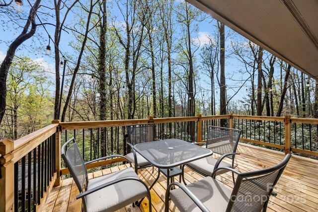 159 Long John Dr, Hendersonville, NC 28791 - deck featuring outdoor dining space