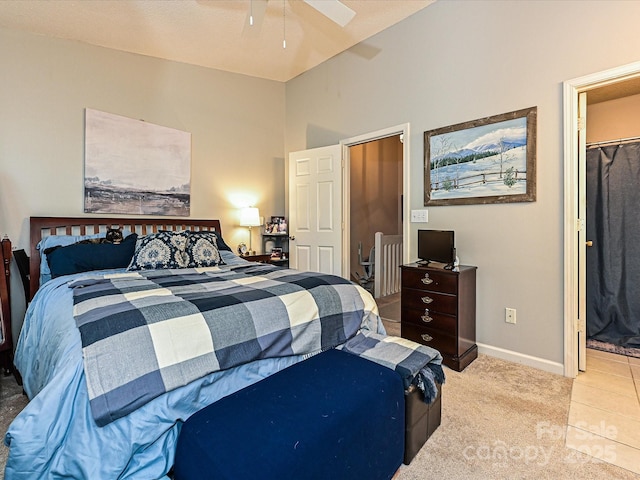 9305 Four Mile Creek Rd, Charlotte, NC 28277 - bedroom with tile patterned floors, baseboards, and carpet floors