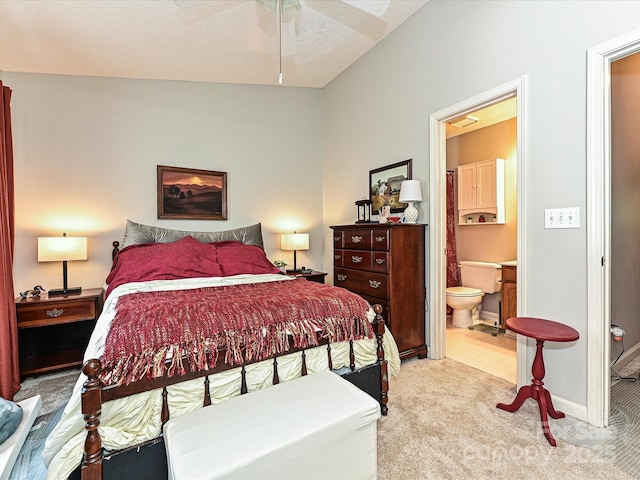 9305 Four Mile Creek Rd, Charlotte, NC 28277 - bedroom featuring light carpet, baseboards, and connected bathroom