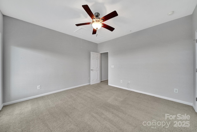 314 Wave Crest Dr, Tega Cay, SC 29708 - carpeted empty room with attic access, ceiling fan, and baseboards