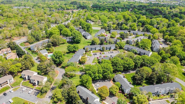 aerial view with a residential view