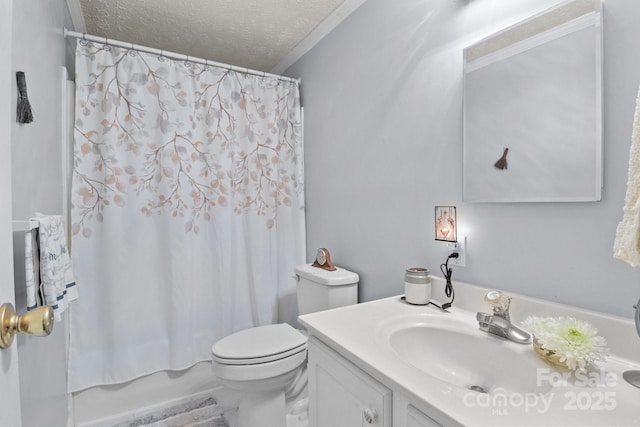 335 Ridgewood Dr, Mount Ulla, NC 28125 - full bath with vanity, a textured ceiling, and toilet