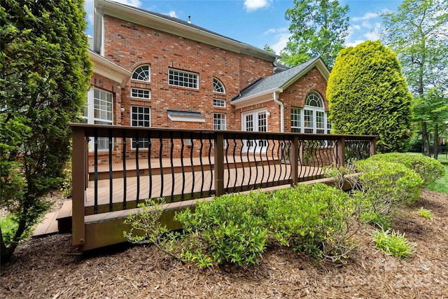 7302 Yellowhorn Trl, Waxhaw, NC 28173 - rear view of house with brick siding and a deck