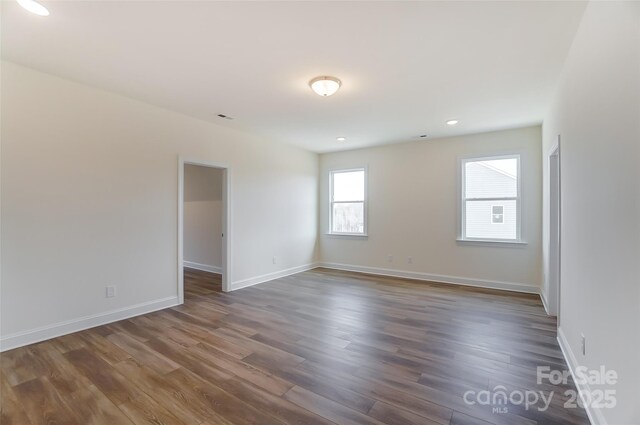 TBD Boomer Ct Unit 3, Statesville, NC 28677 - empty room featuring recessed lighting, dark wood-style floors, baseboards, and visible vents